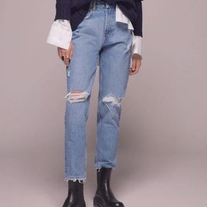 Ripped mom fit jeans trf zara Clearance